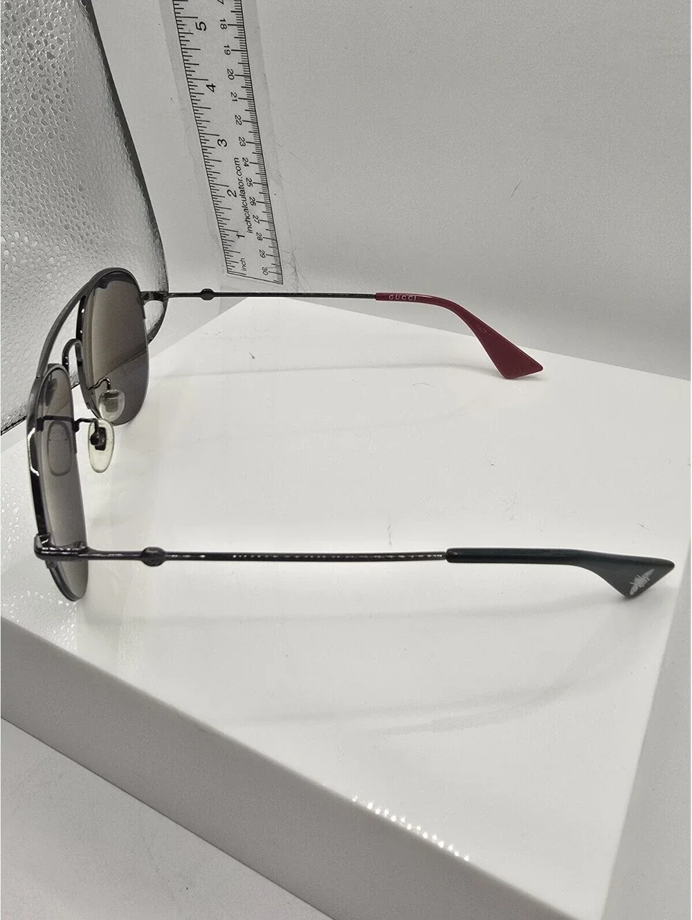 Gucci GG0107S 004 Sunglasses Gold/Silver Mirrored Frames 56-17-145